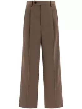 Брюки со складками Auralee, коричневый