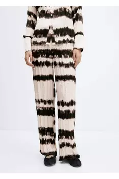 Брюки со складками «Батик» Mango, экрю