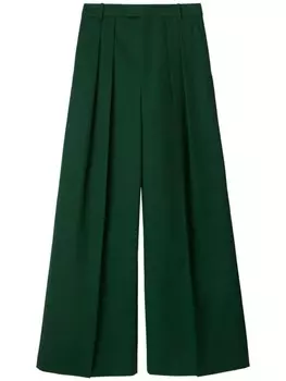 Брюки со складками Burberry, зеленый