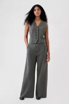 Брюки со складками Cashsoft Gap, серый