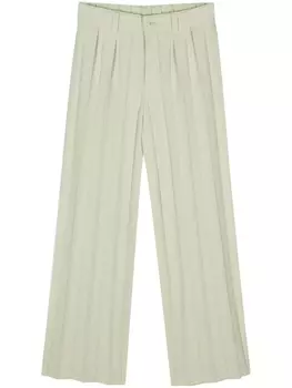 Брюки со складками Edge Ensemble Homme Pliss Issey Miyake, зеленые