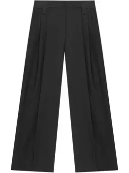Брюки со складками GANNI, черный