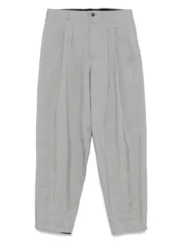 Брюки со складками Giorgio Armani, серый