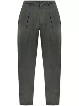 Брюки со складками Giorgio Armani, зеленый