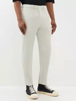Брюки со складками Homme Pliss Issey Miyake, бежевый