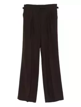 Брюки со складками и боковыми регулировками TOM FORD, коричневый