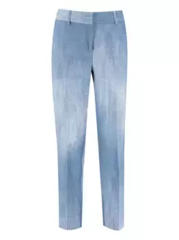 Брюки со складками и карманами Ermanno Scervino, синий