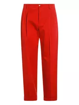 Брюки со складками и манжетами VALENTINO GARAVANI, красный
