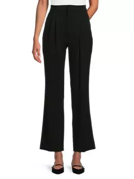 Брюки со складками и стрейчем Fifth Avenue Saks Fifth Avenue, черный