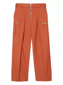 Брюки со складками и застежкой-молнией 3.1 Phillip Lim, оранжевый