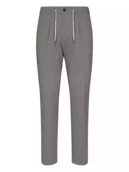 Брюки со складками и завязками Eleventy, серый