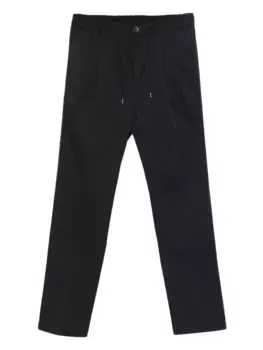 Брюки со складками и завязками Herno, синий