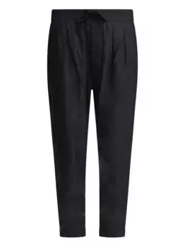 Брюки со складками и завязками TOM FORD, черный