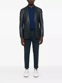 Брюки со складками Incotex, синий