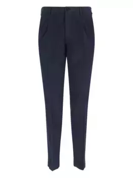 Брюки со складками Incotex, синий