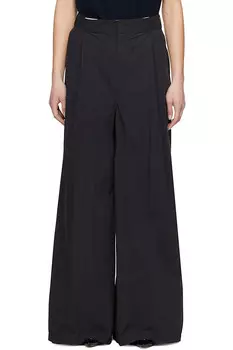 Брюки со складками Maison Margiela, черный