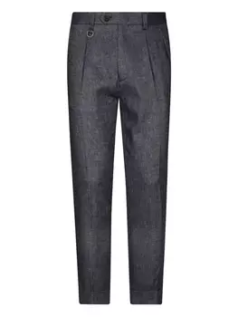 Брюки со складками Paolo Pecora, синий