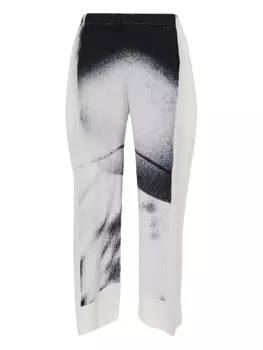 Брюки со складками Shadow Study с принтом Issey Miyake, белый