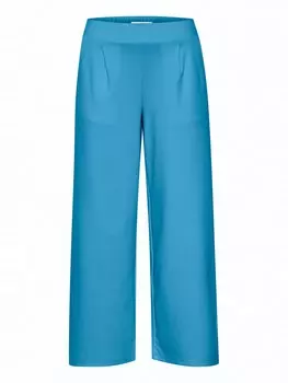Брюки со складками спереди ICHI Wide leg Pleat-Front Pants Kate, лазурный