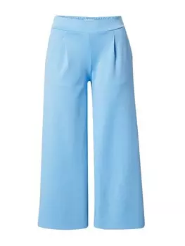 Брюки со складками спереди ICHI Wide leg Pleat-Front Pants KATE, небесно-синий