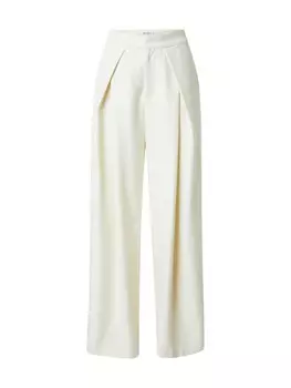 Брюки со складками спереди Lollys Laundry Wide leg Pleat-Front Pants Zola, кремовый