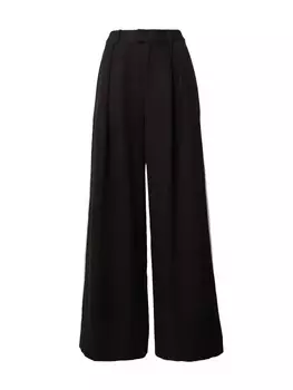 Брюки со складками спереди millane Wide leg Pleat-Front Pants Thalisa, черный