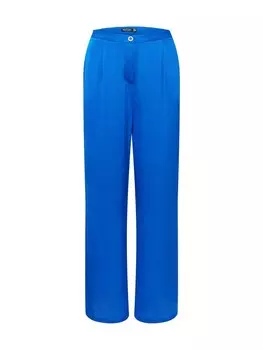 Брюки со складками спереди Nasty Gal Plus Wide leg Pleat-Front Pants, королевский синий