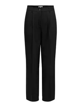 Брюки со складками спереди ONLY Regular Pleat-Front Pants Mathilde, черный