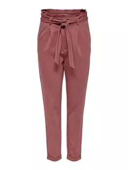 Брюки со складками спереди ONLY Tapered Pleat-Front Pants, красный