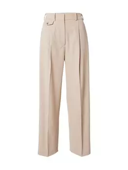 Брюки со складками спереди & Other Stories Loose fit Pleat-Front Pants, бежевый