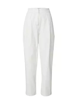 Брюки со складками спереди UNITED COLORS OF BENETTON Regular Pleat-Front Pants, белый