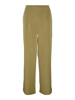 Брюки со складками спереди VERO MODA Loose fit Pleat-Front Pants Tinamaria, оливковый