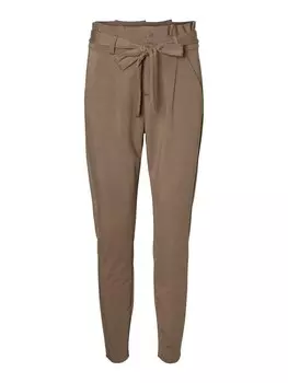 Брюки со складками спереди VERO MODA Slim fit Pleat-Front Pants Eva, оливковый