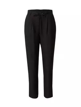 Брюки со складками спереди VERO MODA Tapered Pleat-Front Pants VMMELONEY, черный
