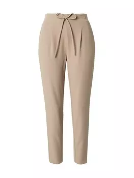 Брюки со складками спереди VERO MODA Tapered Pleat-Front Pants AVA, кэмел