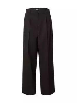 Брюки со складками спереди VERO MODA Wide leg Pleat-Front Pants VMNila, черный