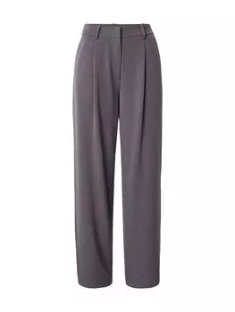 Брюки со складками спереди VERO MODA Wide leg Pleat-Front Pants VMDINA, темно-серый