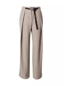 Брюки со складками спереди VERO MODA Wide leg Pleat-Front Pants VMZOE, серый