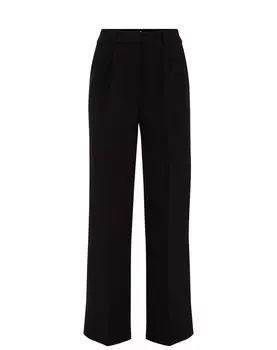Брюки со складками спереди WE Fashion Wide leg Pleat-Front Pants, черный