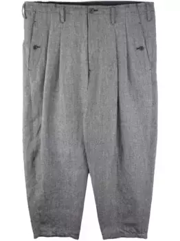 Брюки со складками спереди Y's, черный