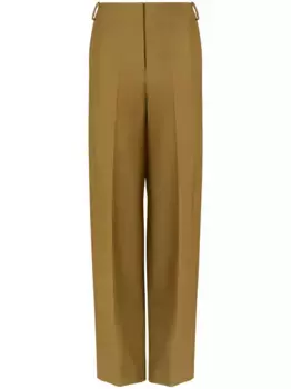 Брюки со складками Tory Burch, зеленый