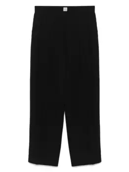 Брюки со складками TOTEME, черный