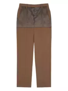 Брюки со вставками MM6 Maison Margiela, коричневый