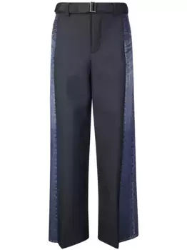 Брюки со вставками SACAI, синий