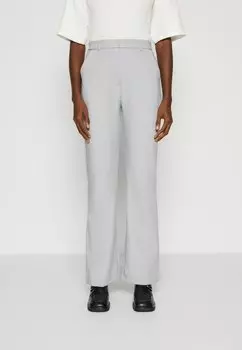 Брюки Soft Structure Tailored Slim Flare Abercrombie & Fitch, цвет sleet heather