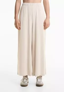 Брюки SOFT TOUCH WIDE-LEG CROP OYSHO, песочный