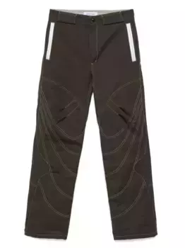 Брюки Solix с молниями Kiko Kostadinov, коричневый