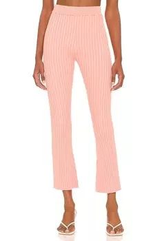 Брюки Something Navy Ribbed Wide Leg, цвет Peach
