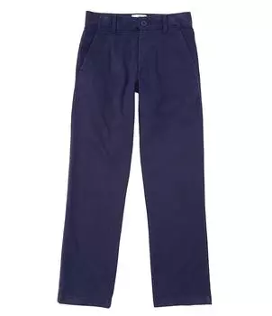 Брюки современного кроя с плоской передней частью из эластичного твила для больших мальчиков Class Club 8–20, синий