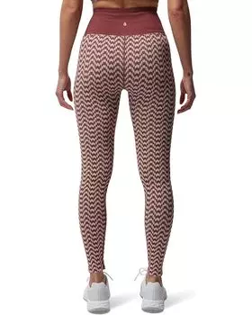 Брюки Spiritual Gangster Seamless Jacquard 7/8 Leggings, цвет Canyon Geo Burgundy
